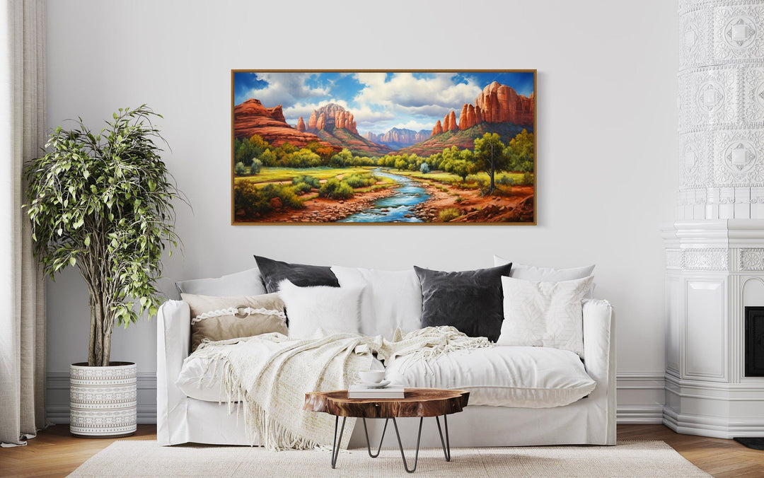 Sedona Arizona Red Rock State Park Southwestern Framed Canvas Wall Art