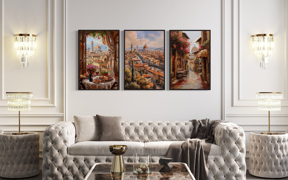 Set Of Three Florence Wall Art, Italy Travel Posters