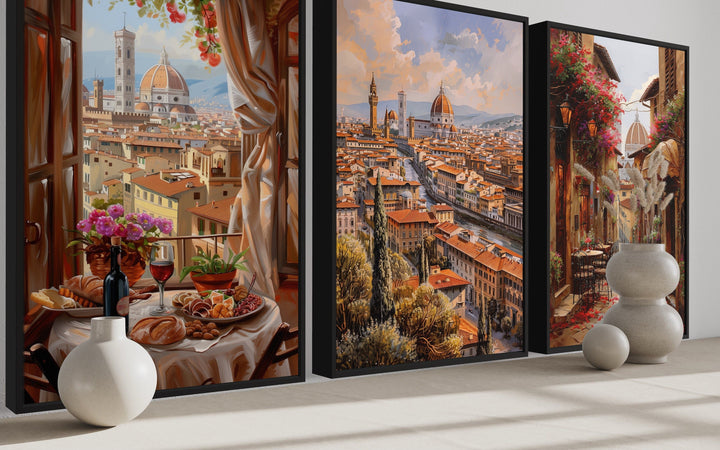 Set Of Three Florence Wall Art, Italy Travel Posters