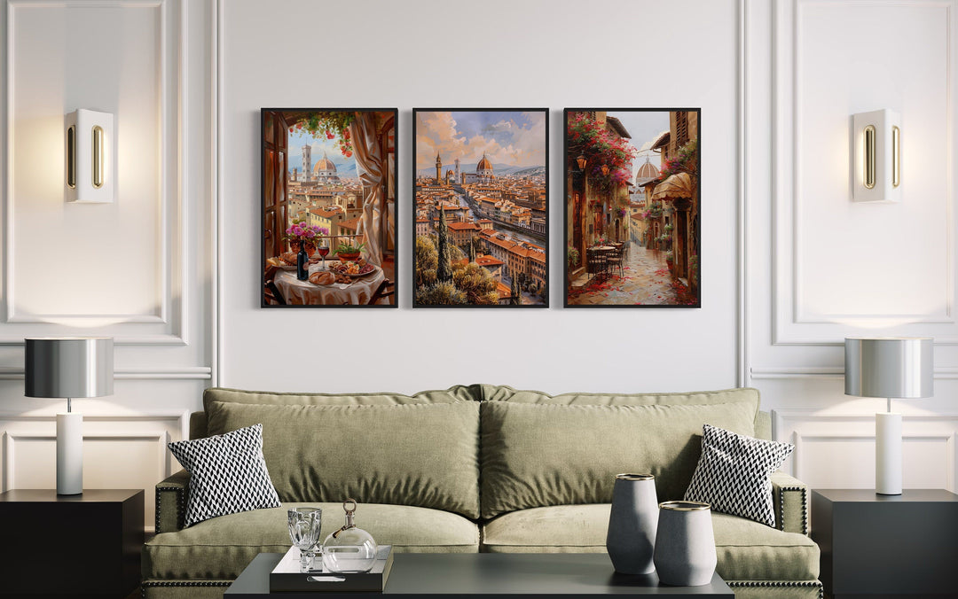 Set Of Three Florence Wall Art, Italy Travel Posters