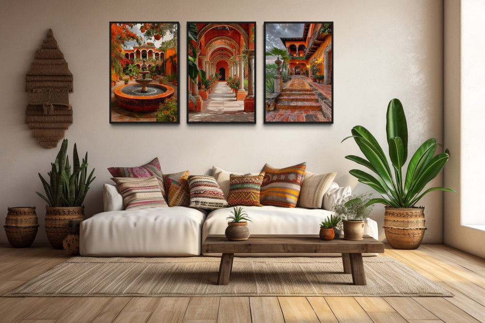 Set Of Three Mexican Hacienda Wall Decor