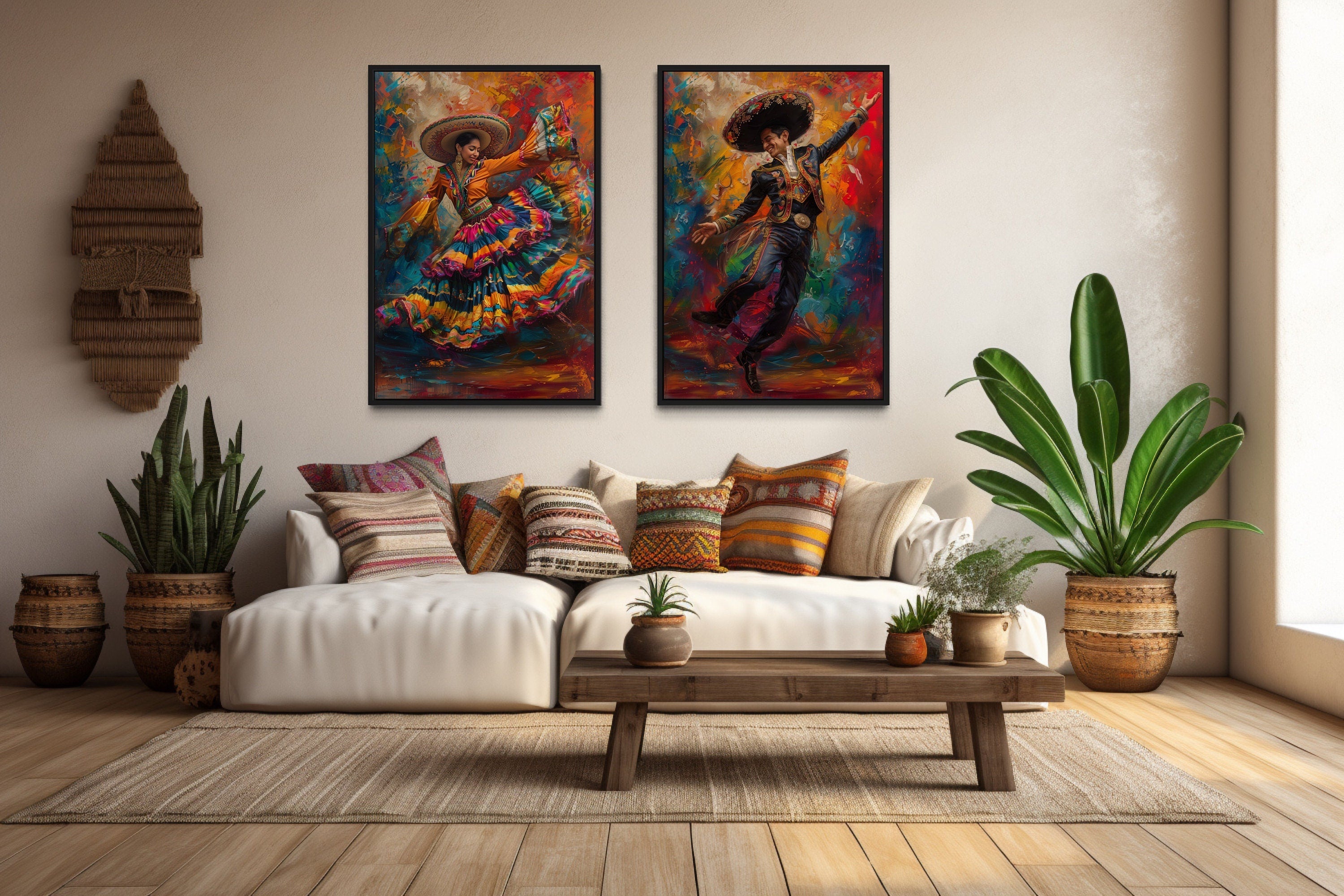 Mexican Framed Prints hot set of 2