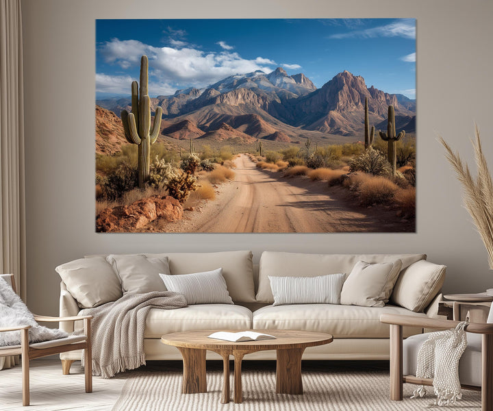 Set of 5 Multi Panel Southwestern Desert Landscape Wall Art