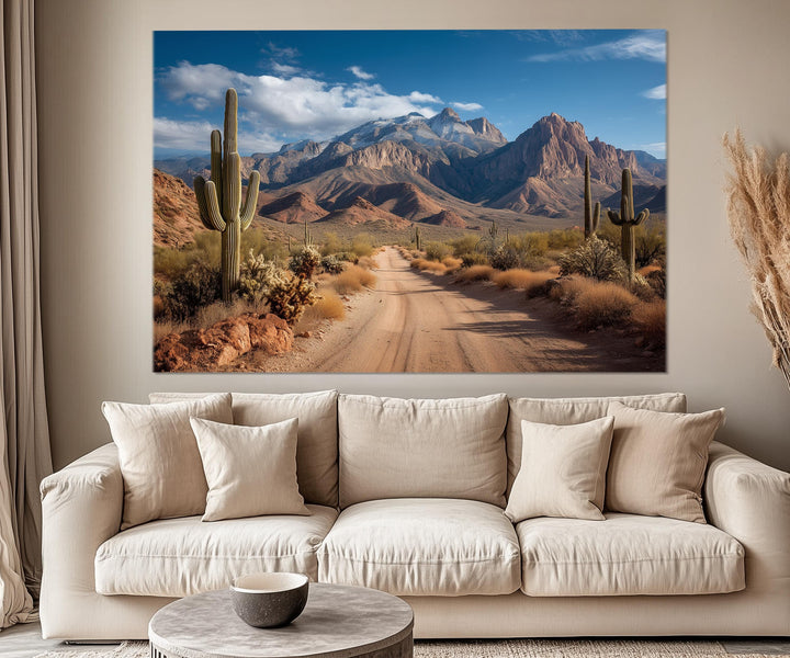 Set of 5 Multi Panel Southwestern Desert Landscape Wall Art