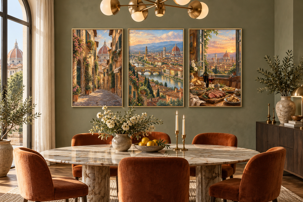 Florence Wall Art Set: Italy Travel Posters for Home Decor – Wall