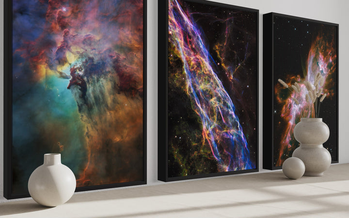 Space Nebula - Galaxy Wall Art Set of 3 Hubble Telescope Photographs