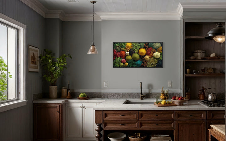 Spices And Herbs Modern Abstract Framed Kitchen Wall Art