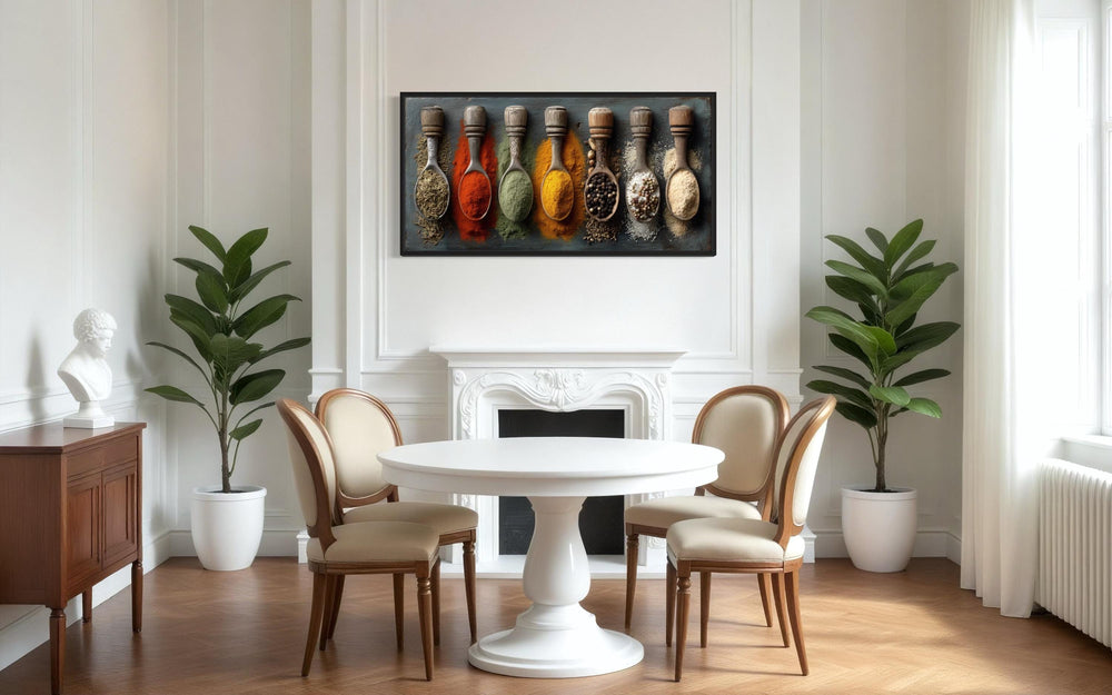 Spices and Herbs In Spoons Kitchen Wall Art