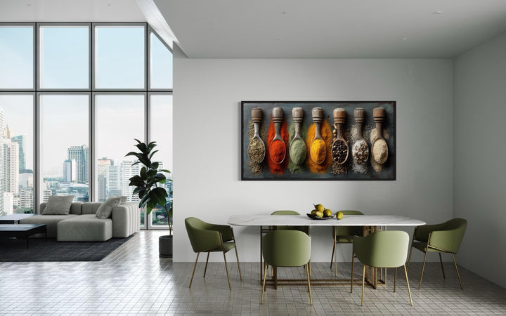 Spices and Herbs In Spoons Kitchen Wall Art