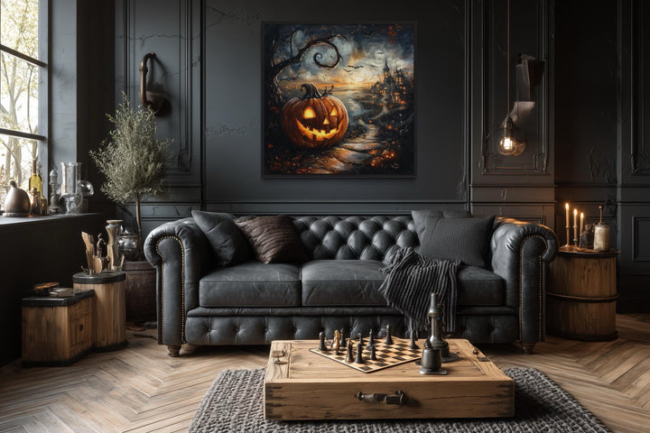 Spooky Jack-O’-Lantern Halloween Pumpkin Wall Art