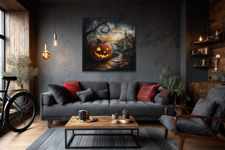 Spooky Jack-O’-Lantern Halloween Pumpkin Wall Art