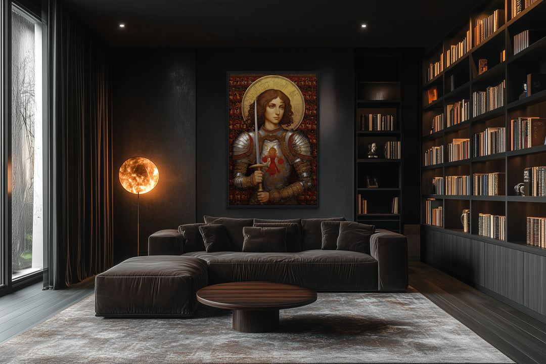 St. Joan Of Arc Framed Canvas Wall Art