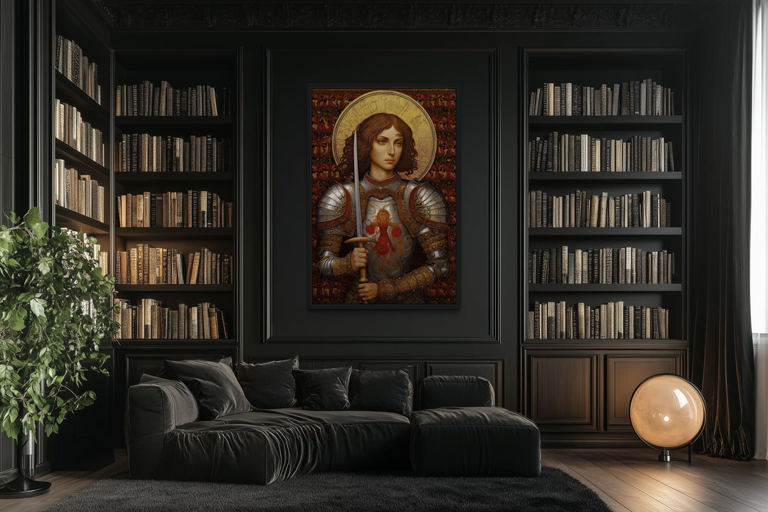 St. Joan Of Arc Framed Canvas Wall Art