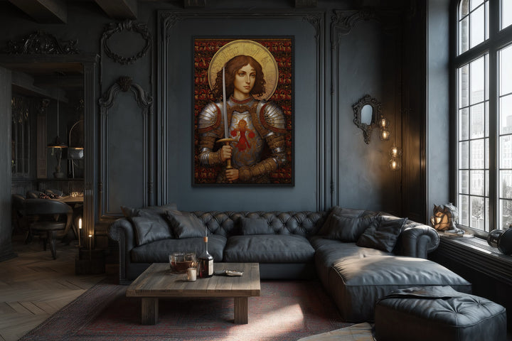 St. Joan Of Arc Framed Canvas Wall Art