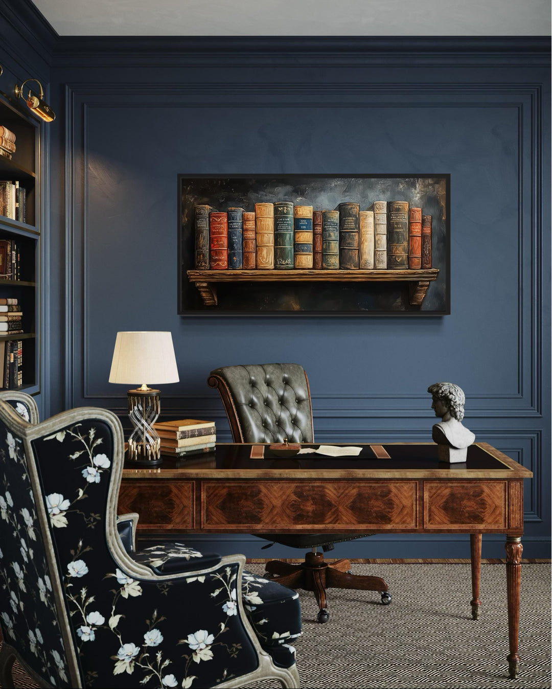 Stack of Vintage Books Wall Art For Library