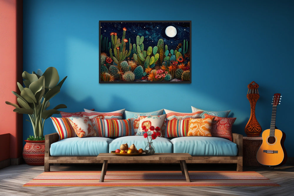 Starry Night Over Sonoran Desert Mexican Wall Art