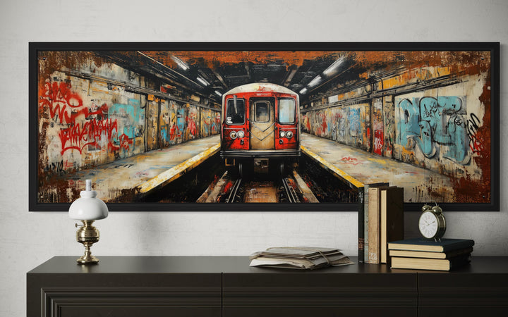 Subway Train Graffiti Urban Street Wall Art Man Cave Or Office