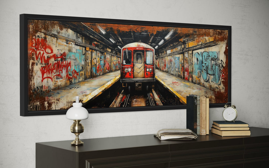 Subway Train Graffiti Urban Street Wall Art Man Cave Or Office