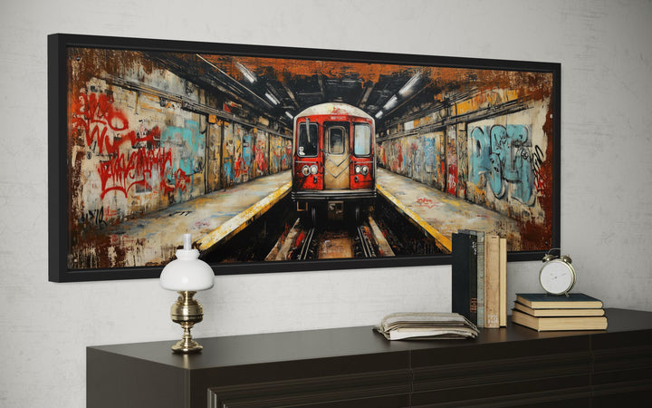 Subway Train Graffiti Urban Street Wall Art Man Cave Or Office