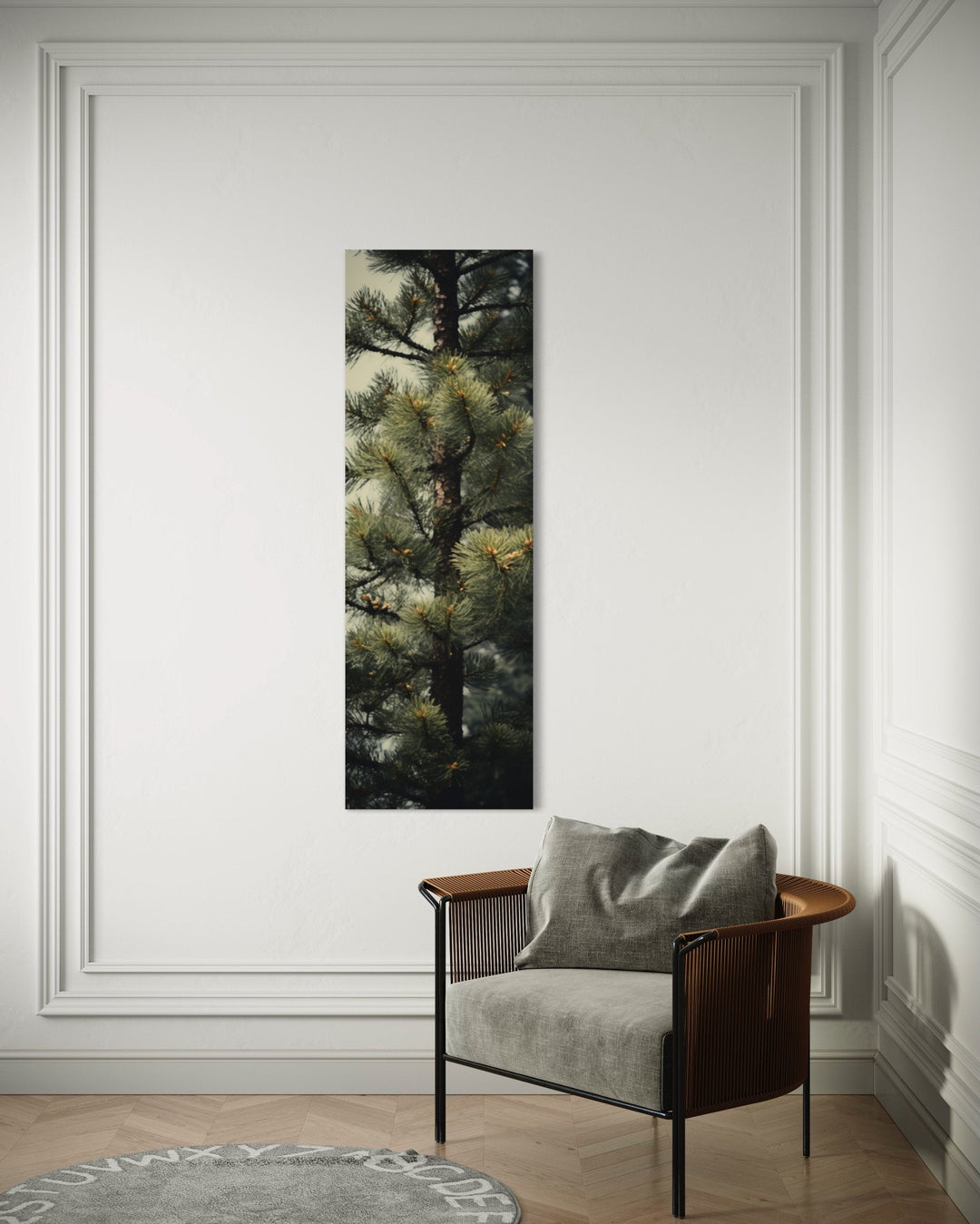 Tall Narrow Fir Tree Forest Vertical Wall Art