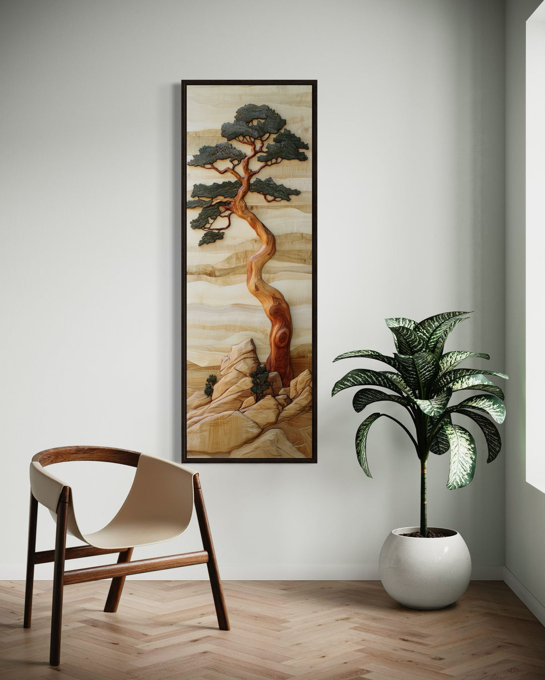 Tall Narrow Joshua Tree Southwestern Vertical Canvas Wall Art