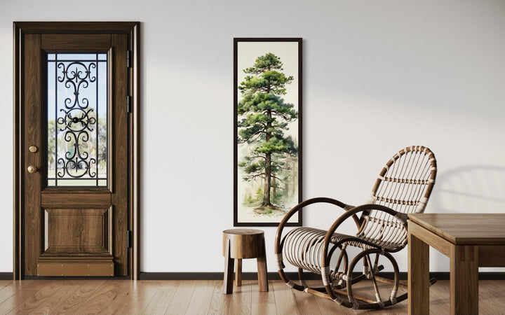 Tall Pine Tree Narrow Vertical Canvas Wall Art
