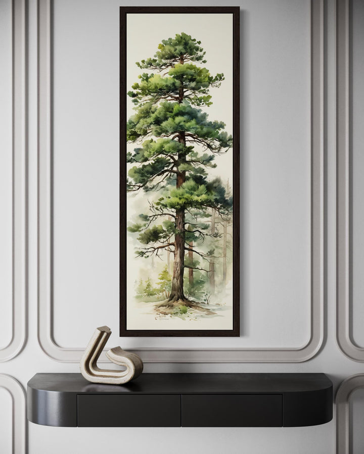 Tall Pine Tree Narrow Vertical Canvas Wall Art