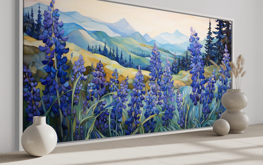 Texas Bluebonnets Wall Art – Framed Canvas Print | Rustic Farmhouse Decor