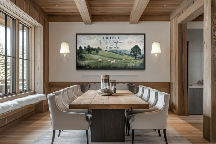 The Lord Is My Shepherd Psalm 23:1 Christian Scripture Canvas Wall Art
