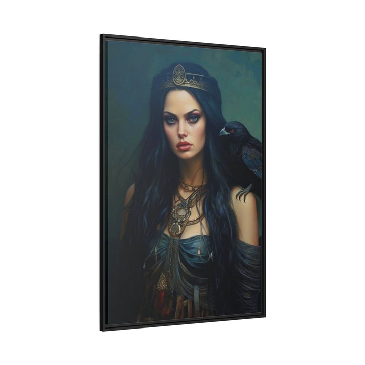 The Morrigan Warrior-Queen Celtic Goddess Framed Canvas Wall Art