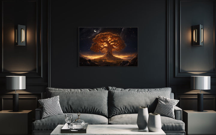 Tree Of Life Wall Art Norse Mythology Framed Canvas Wall Art