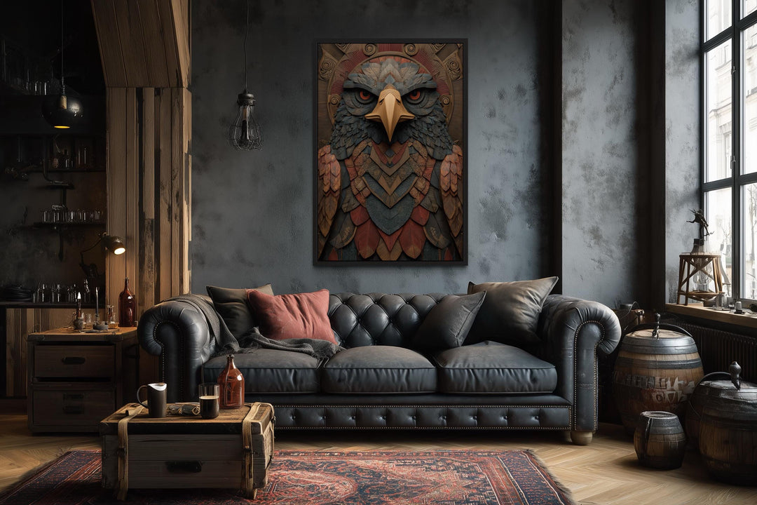 Tribal Eagle Canvas Wall Art