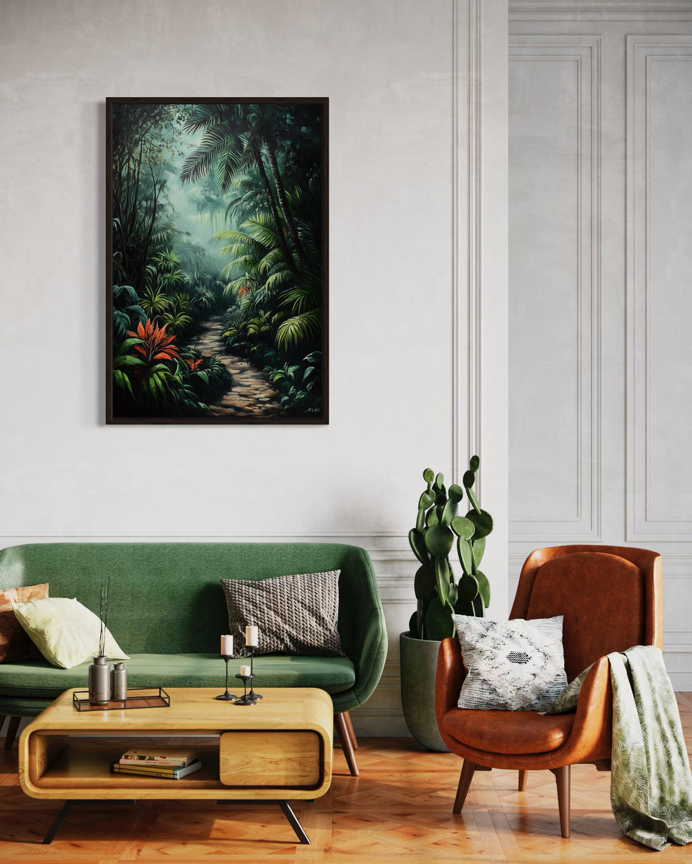 Tropical Forest Framed Canvas Wall Art