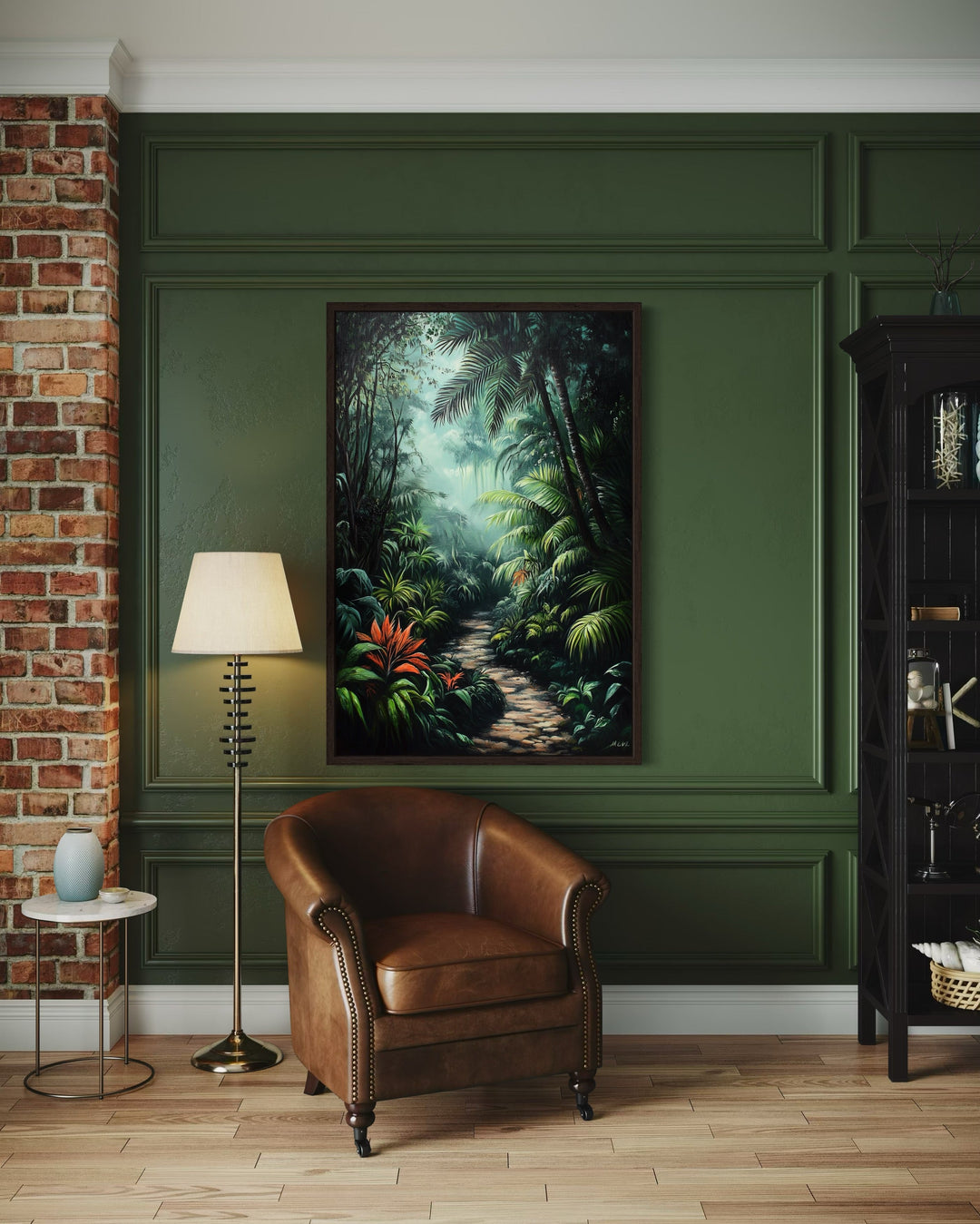 Tropical Forest Framed Canvas Wall Art