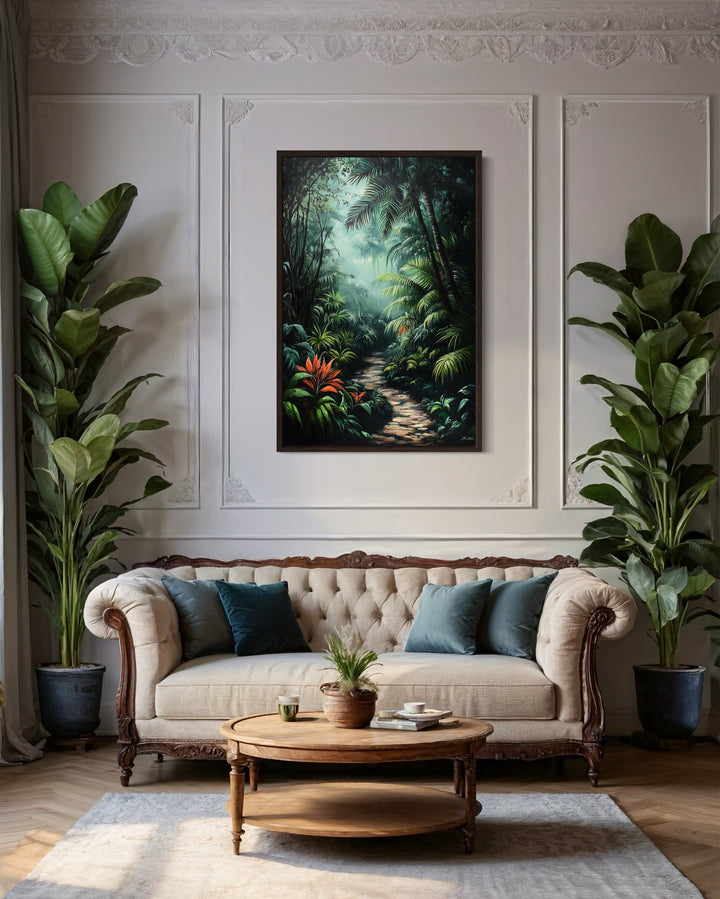 Tropical Forest Framed Canvas Wall Art