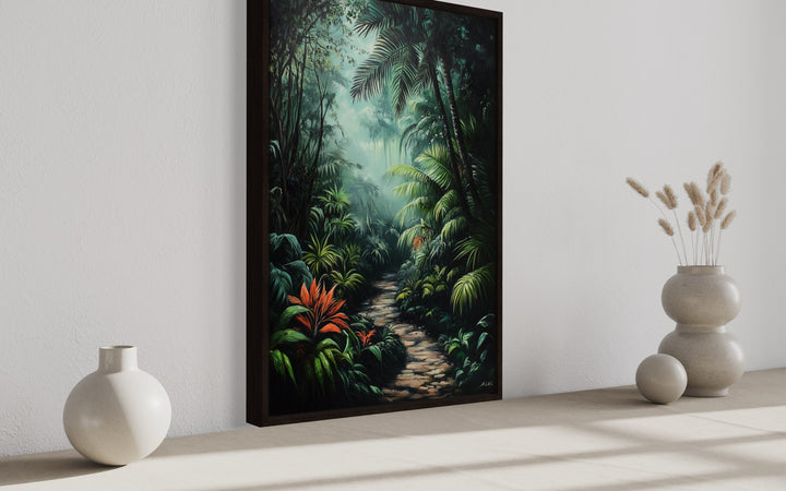 Tropical Forest Framed Canvas Wall Art