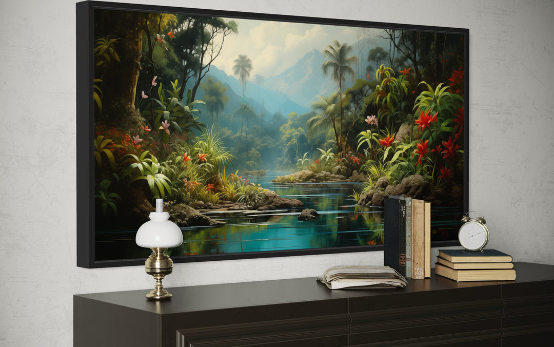 Tropical Rainforest Framed Canvas Wall Art