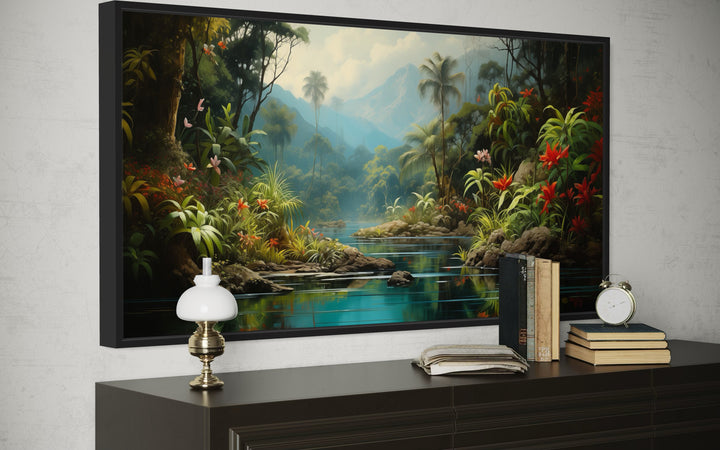 Tropical Rainforest Framed Canvas Wall Art