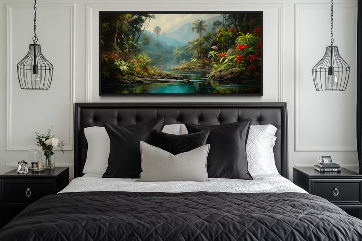 Tropical Rainforest Framed Canvas Wall Art