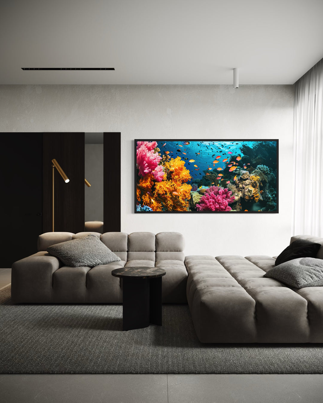 Underwater Coral Reef And Fish Photography Style Wall Art