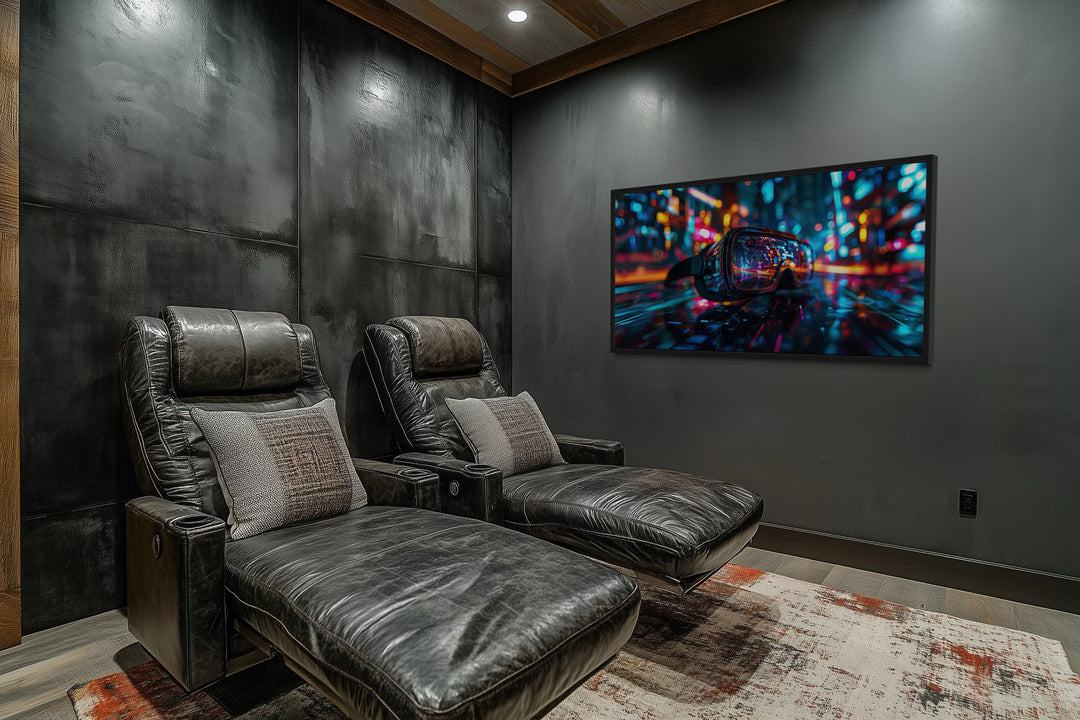 VR Goggles Wall Art – Futuristic Gaming Canvas for Game Room Decor