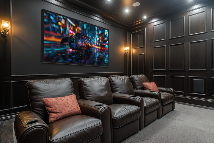 VR Goggles Wall Art – Futuristic Gaming Canvas for Game Room Decor