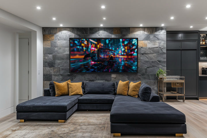 VR Goggles Wall Art – Futuristic Gaming Canvas for Game Room Decor
