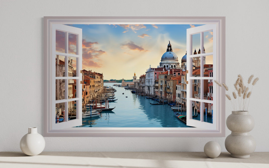 Venice Italy Grand Canal Fake Window Wall Art