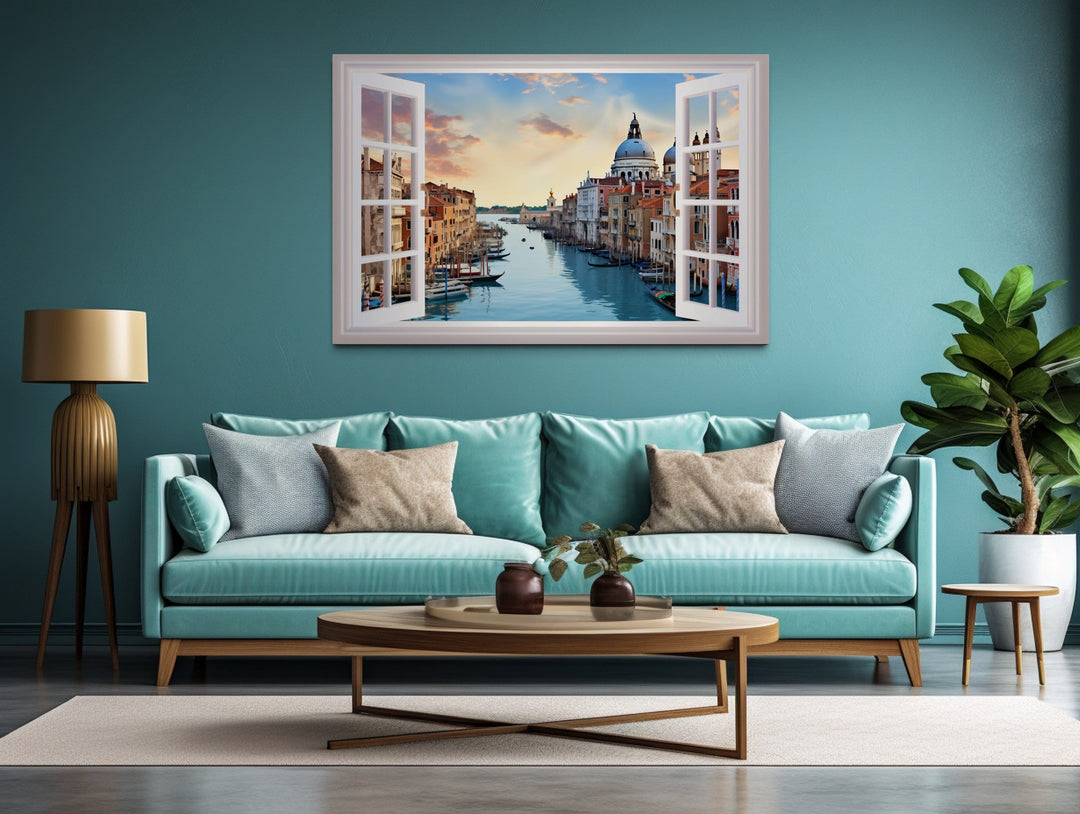 Venice Italy Grand Canal Fake Window Wall Art