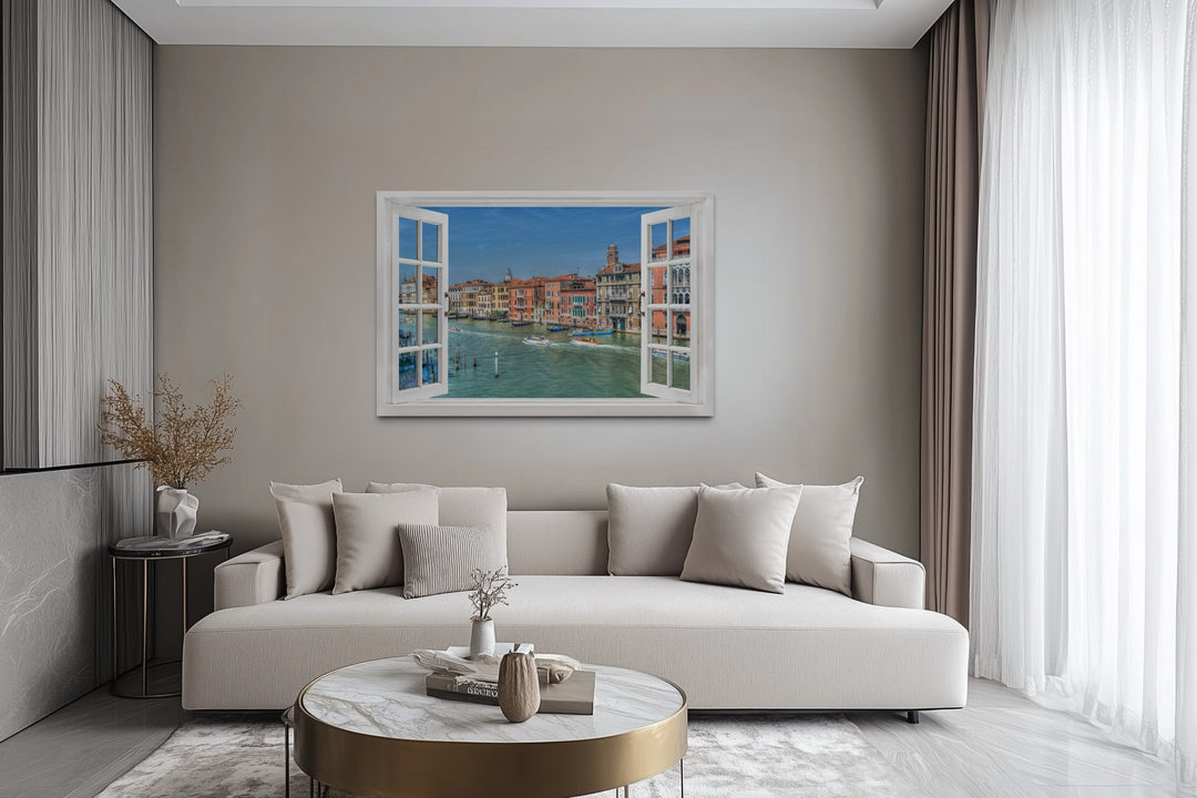 Venice Italy Grand Canal Fake Window Wall Art