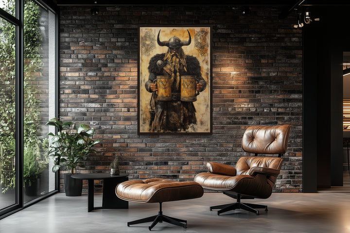 Viking With Beer Man Cave Bar Area Wall Decor