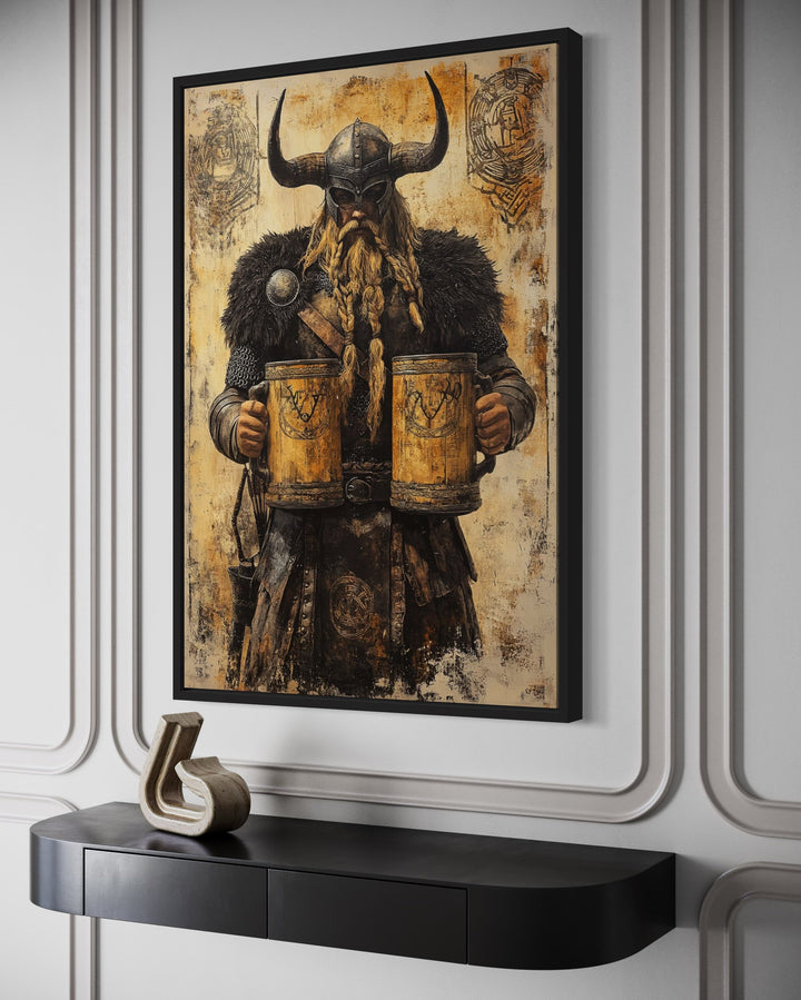 Viking With Beer Man Cave Bar Area Wall Decor