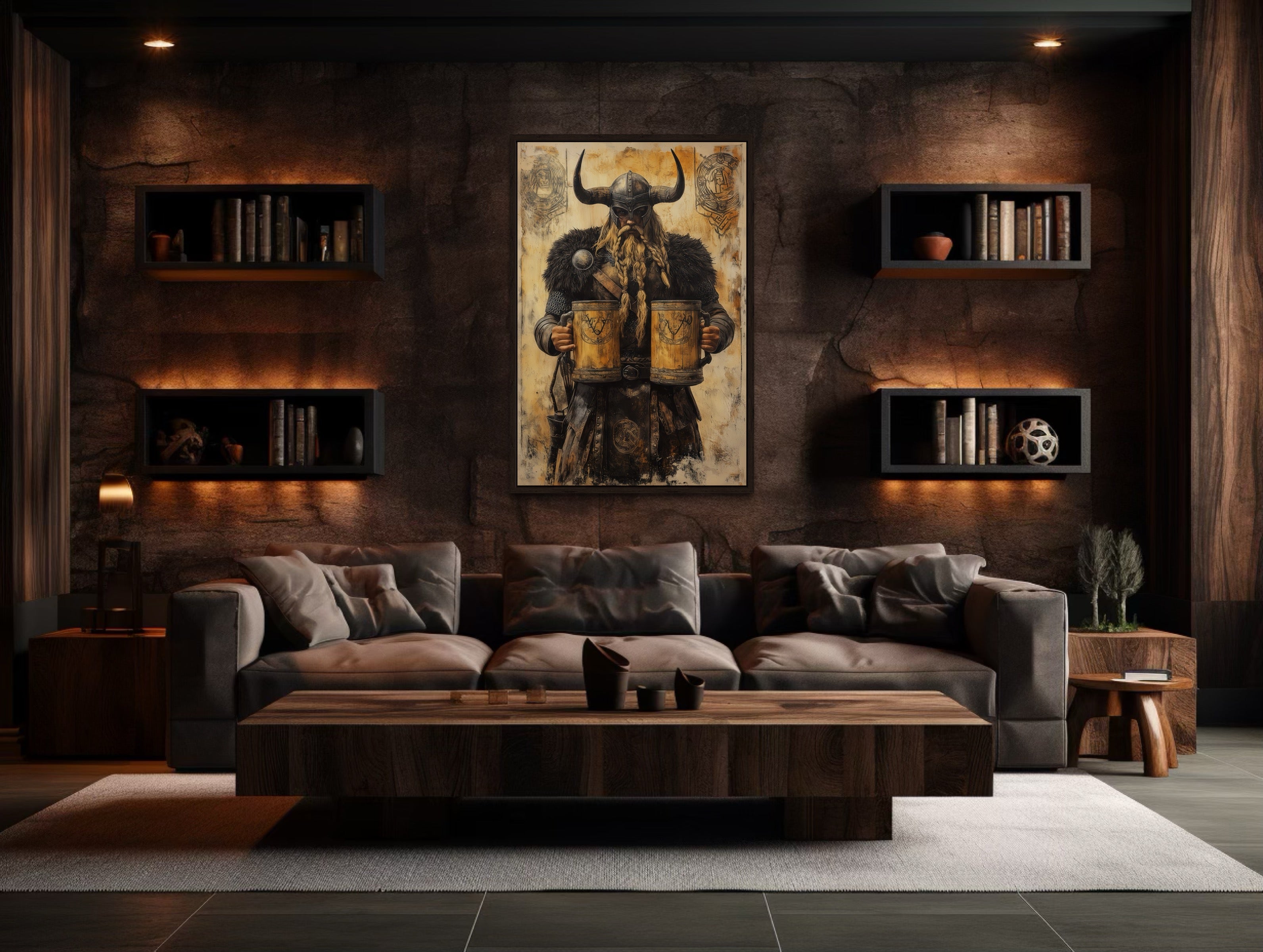 Viking Beer Wall Decor for Man Cave & Bar | Norse Art – Wall Decor