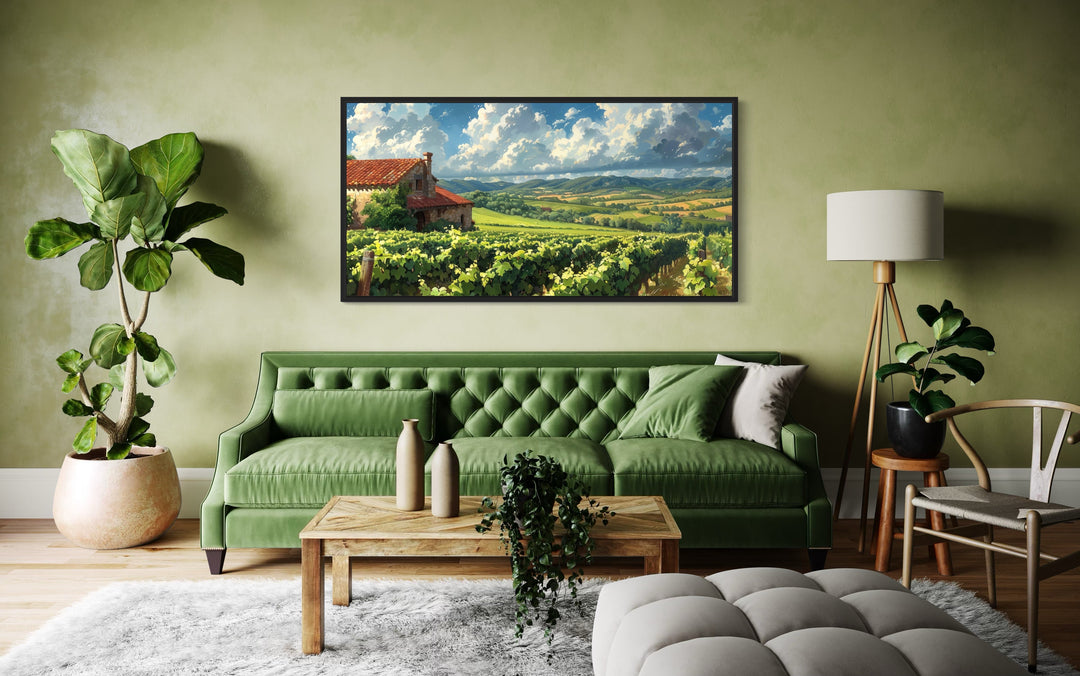 Vineyards in Bordeaux France Framed Canvas Wall Art